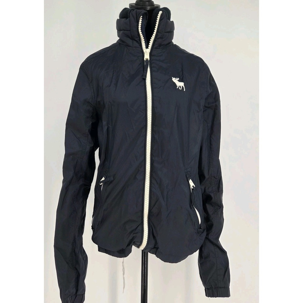 Abercrombie & Fitch Jacket Medium Navy Moose Logo
